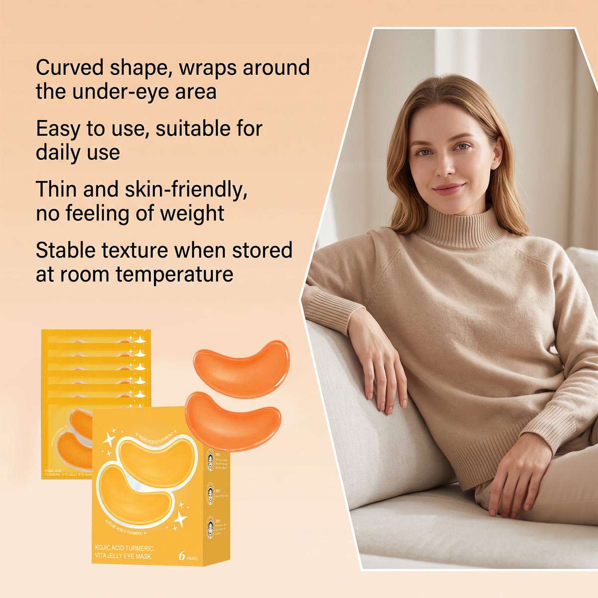 Turmeric Vitamin Eye MaskRefreshing And Non-Sticky