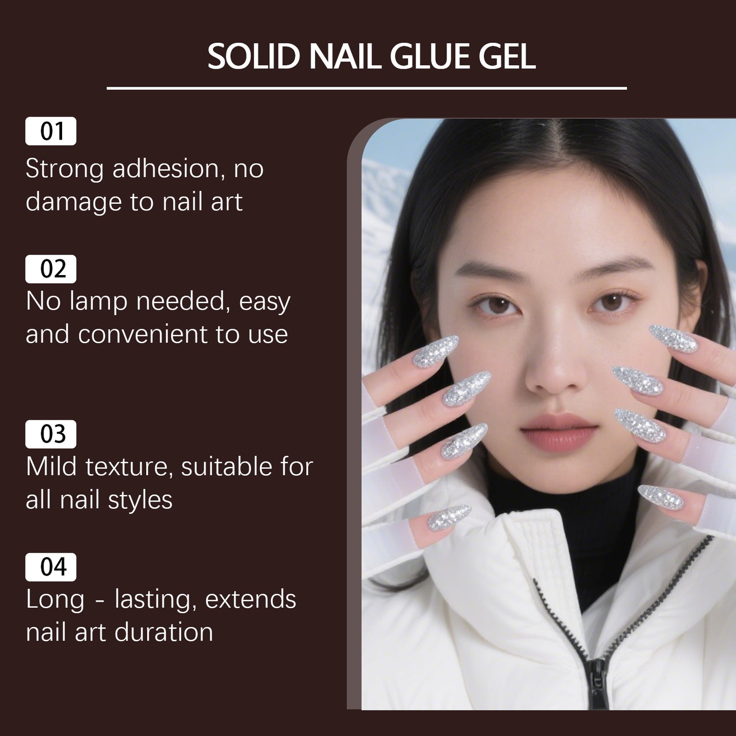Solid Nail Glue Gel 5g - Strong Adhesive for Nail Art & Manicure