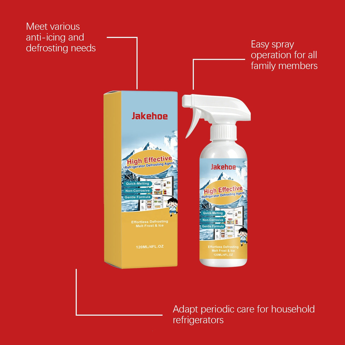 120ml Refrigerator Defrosting Agent - Efficient Ice Melt Solution