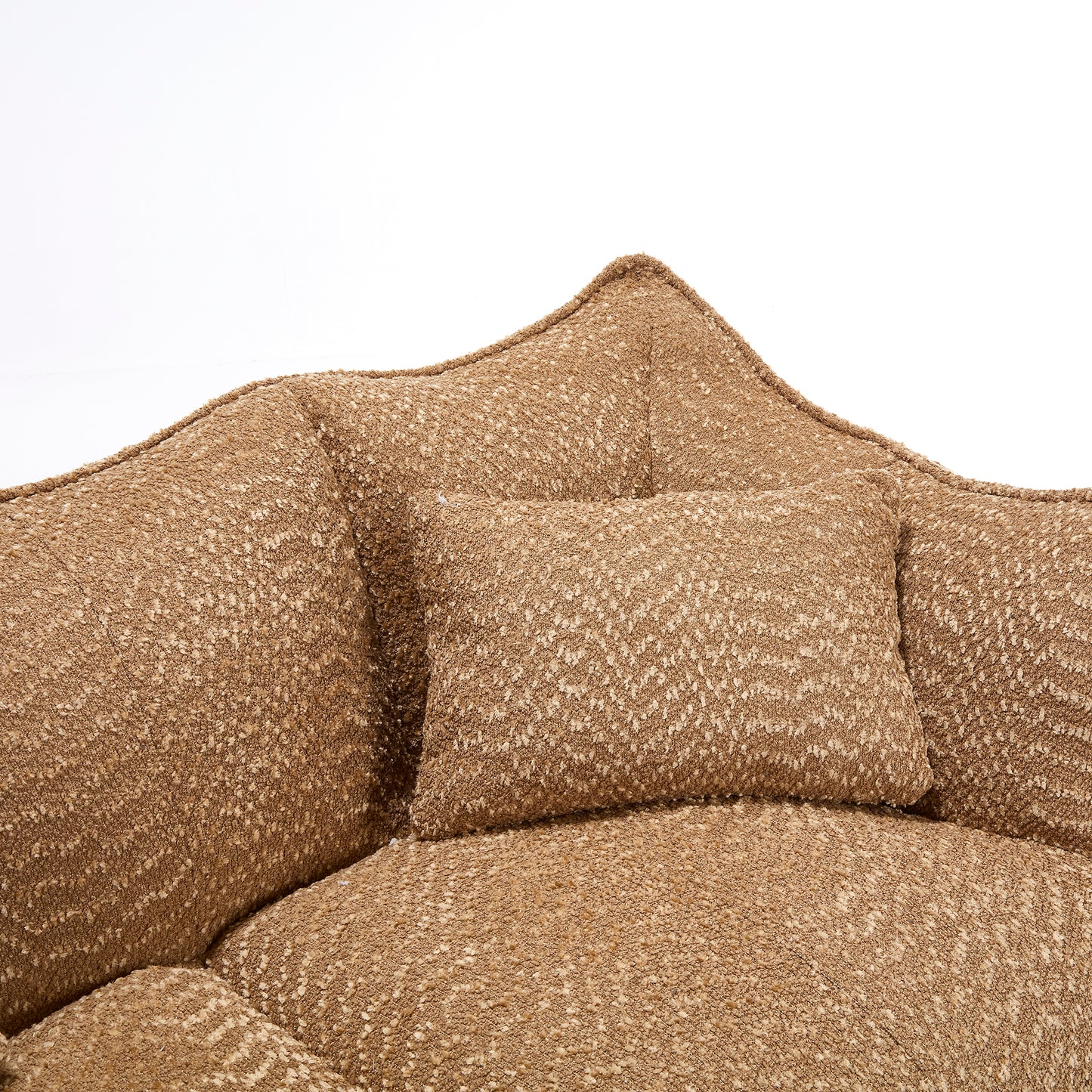 Comfortable Beanbag Chair for Two - Coffee Chenille Sofa