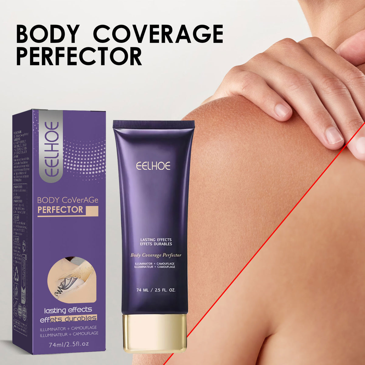 Tattoo & Scar Concealer Cream – Waterproof Body Makeup, 74ml
