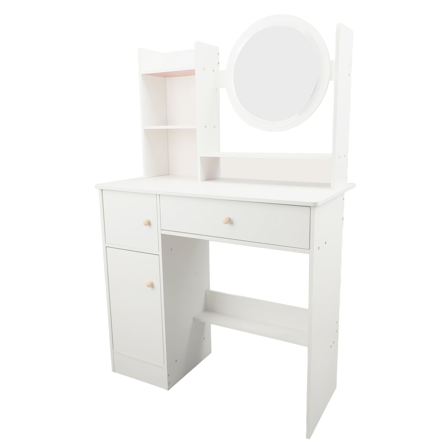 Lighted Makeup Vanity Desk with Mirror and Storage Drawers