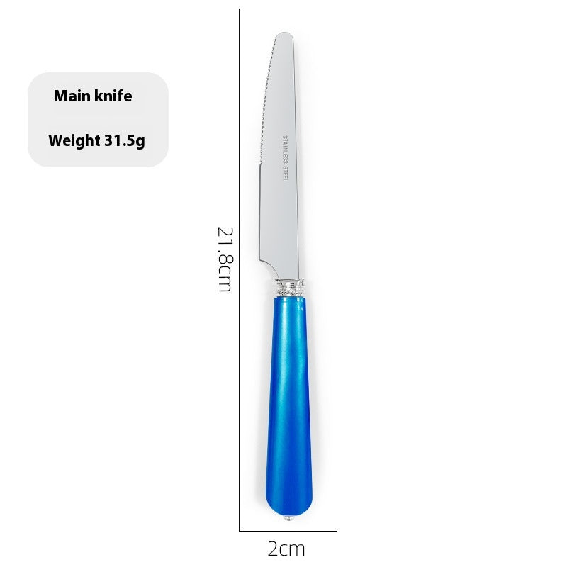 Luxury Nordic Style Household Kitchen Cutlery Set - Portable Knife Fork Spoon