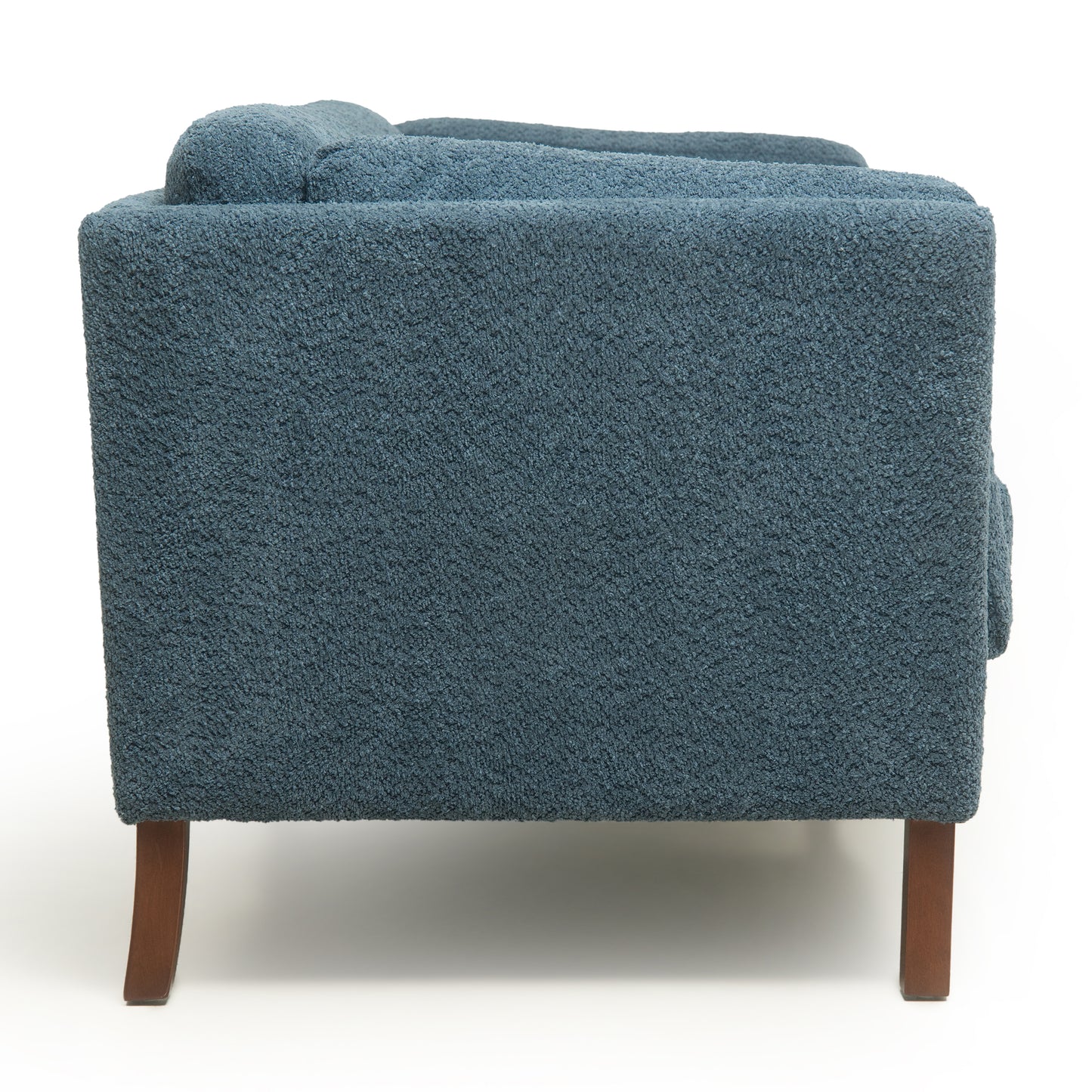 Modern Chenille Fabric Loveseat Sofa - Blue, 58.27 Inches