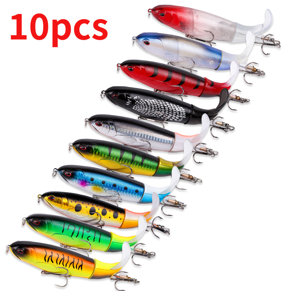 Premium 10-Piece Fishing Lure Kit - 13g Topwater Baits