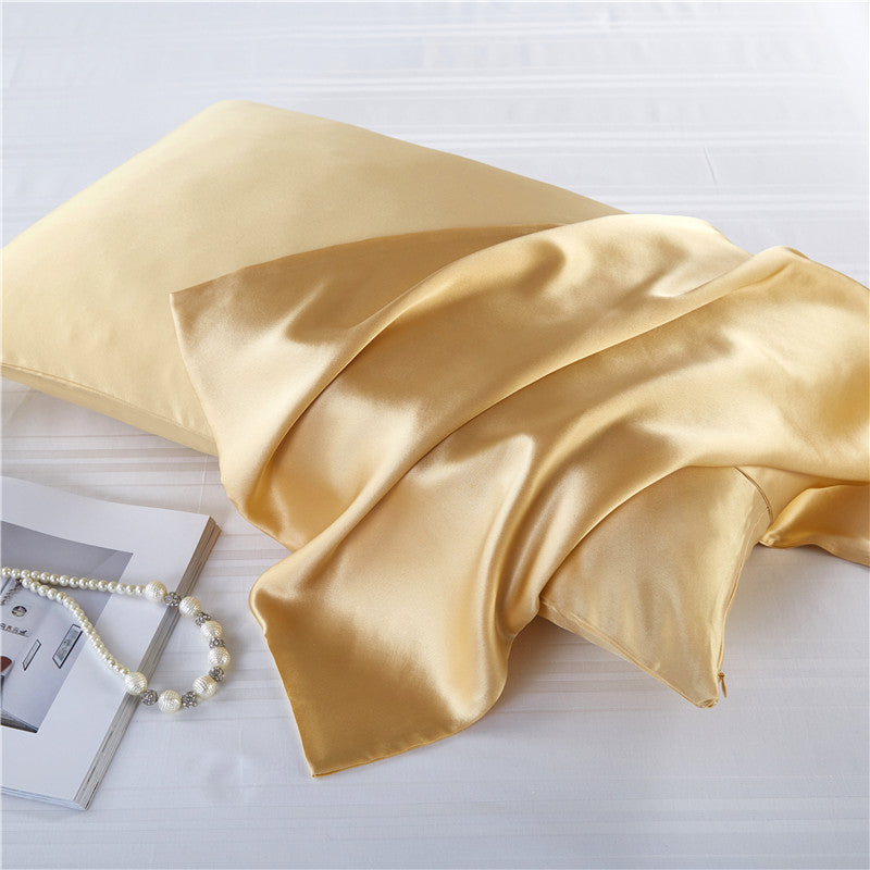 Silk Zipper Pillowcase - Breathable, Absorbent, Modern Home Textile