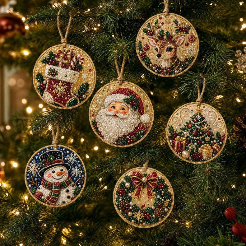 DIY Christmas Decorations Set - Festive Holiday Home Decor, 6pcs