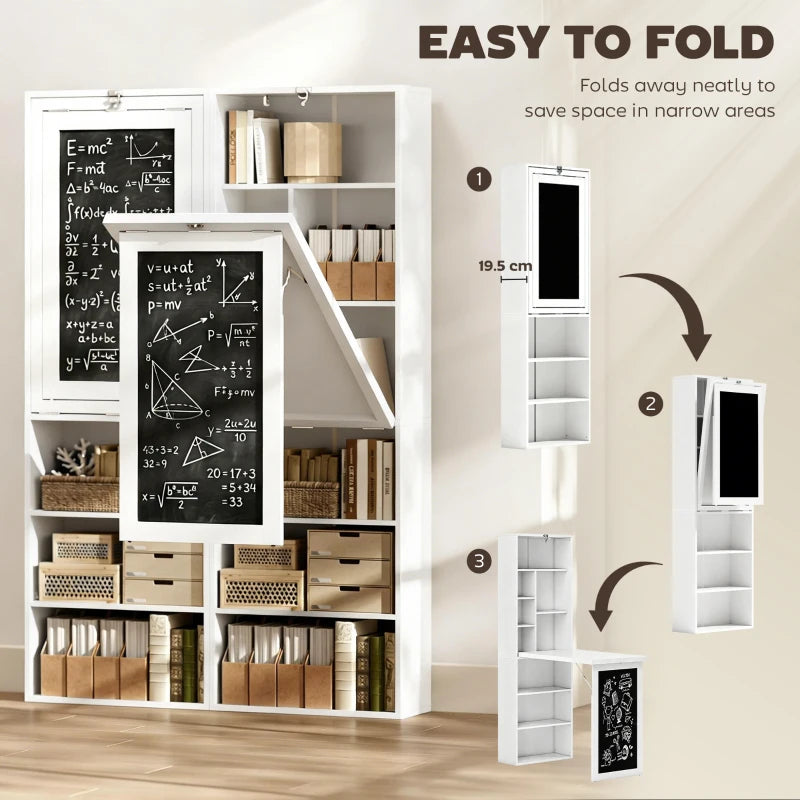 Fold-out Convertible Office Desk, Wall Mount Computer Desk With