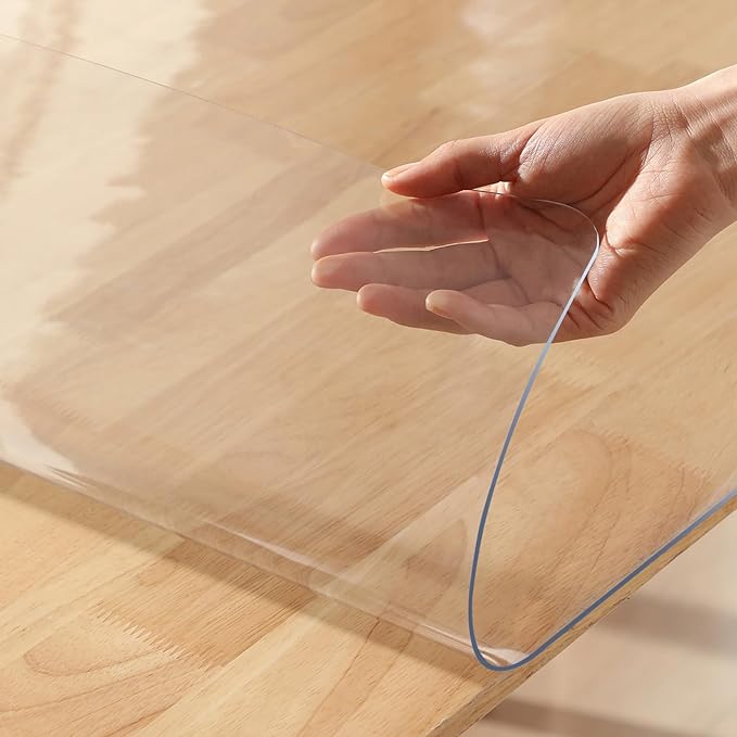 Clear Table Protector Mat - 1.5mm Thick Waterproof PVC Cover