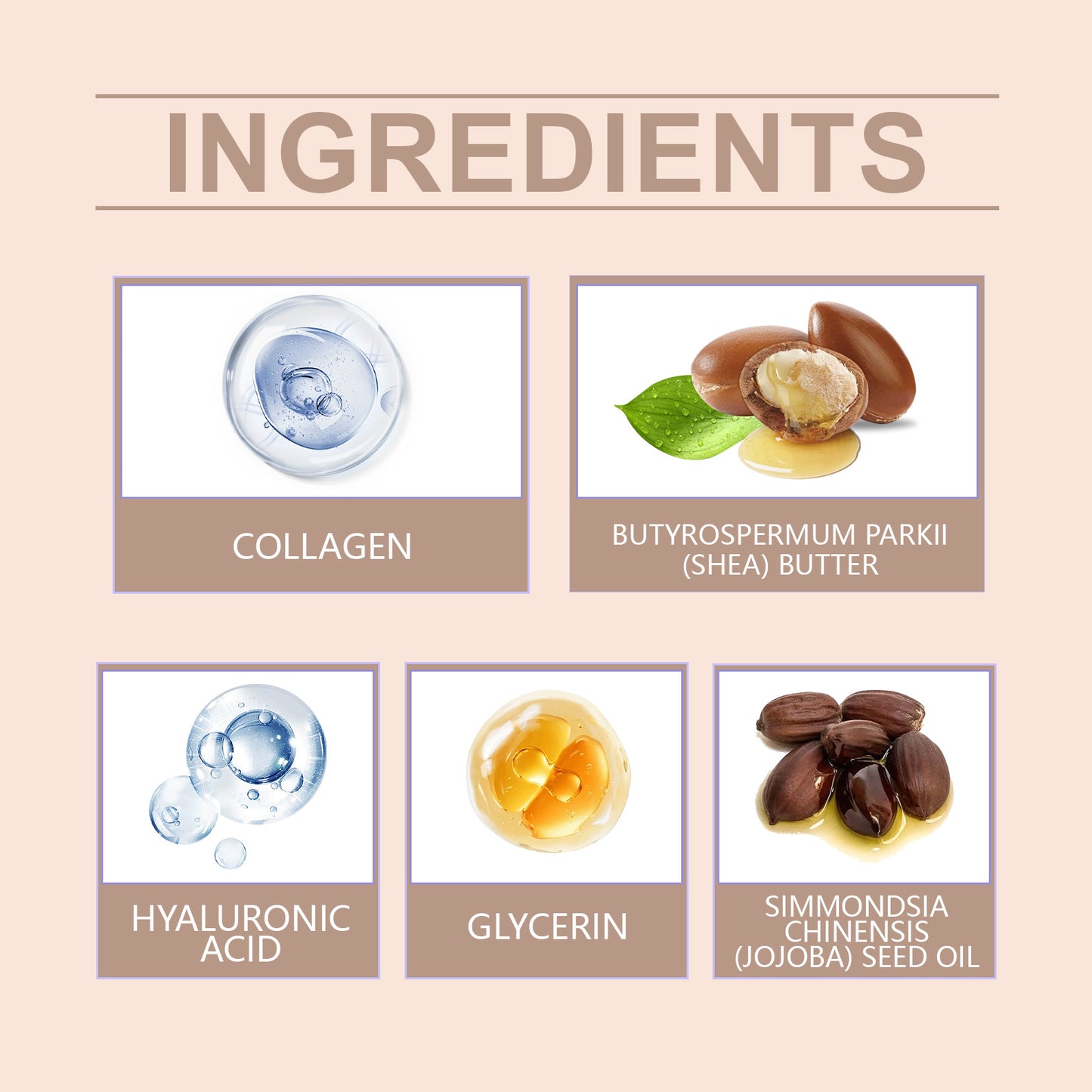 Shea Butter Moisturizing Body Cream with Jojoba Oil & Collagen
