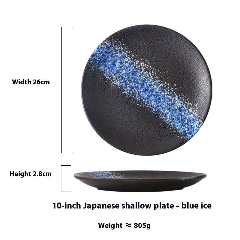 Japanese Ceramic Shallow Plate - 9 or 10 Inch Kitchen Dinnerware - Multiple Colors