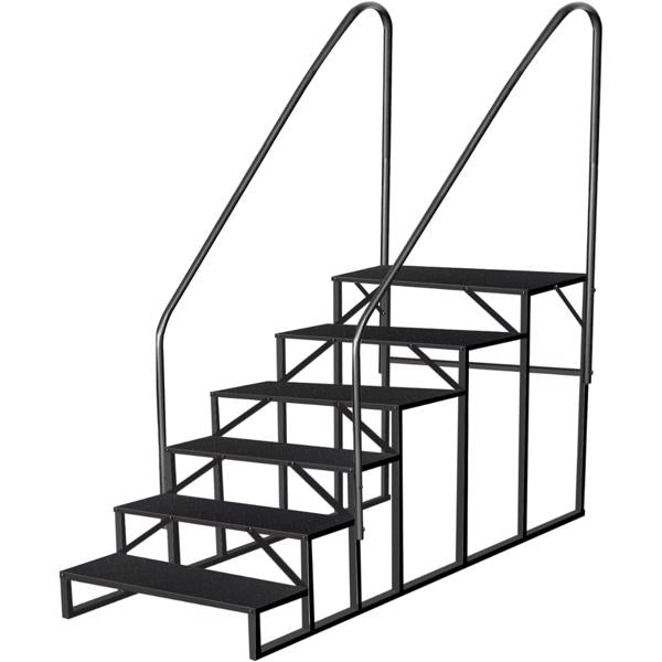 Heavy-Duty Pool & RV Ladder with Handrail, 660lb Capacity, Anti-Slip Steps