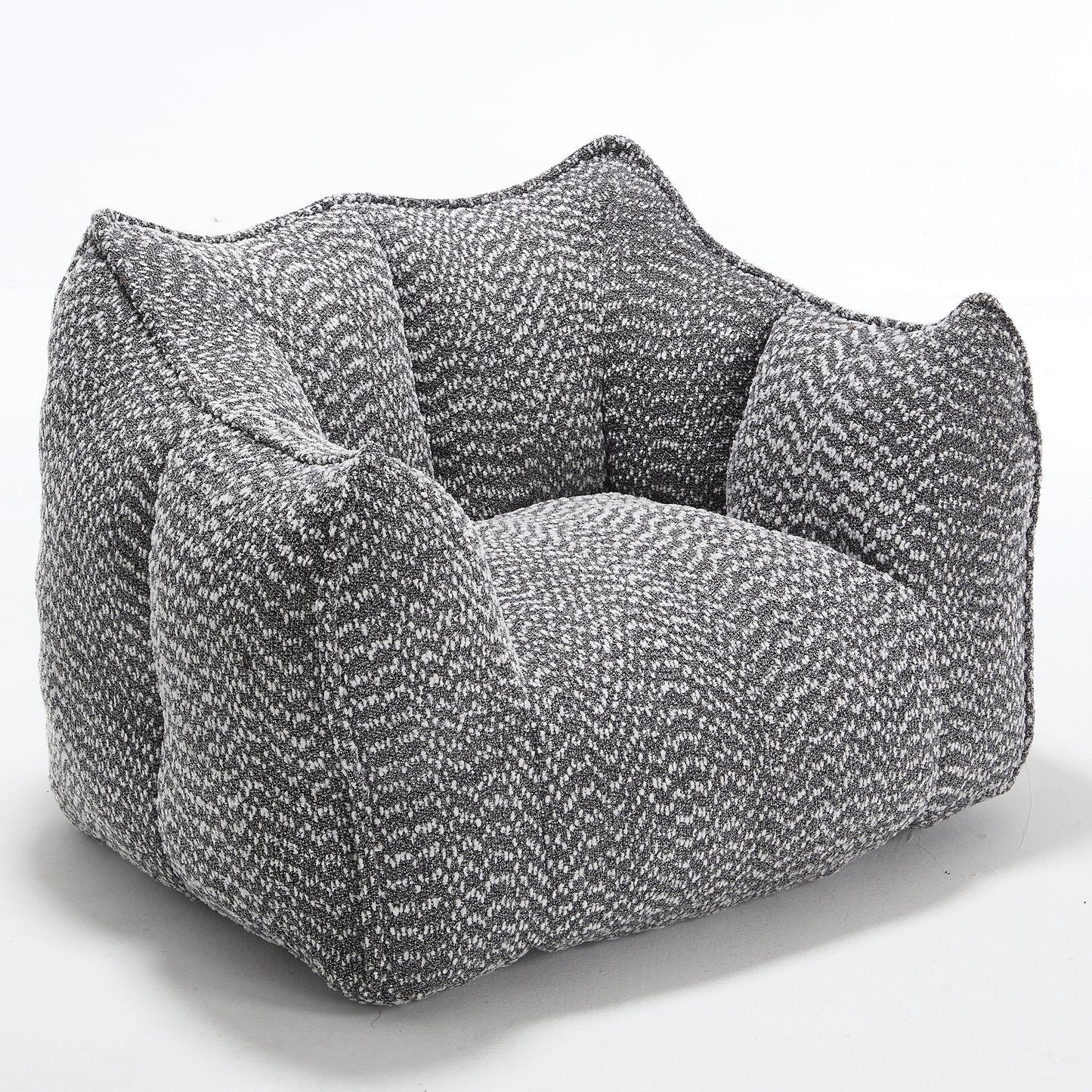 Comfortable Grey Bean Bag Sofa Chair for Living Rooms