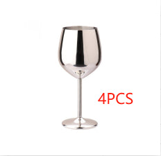 500ml High-Leg Drop-Resistant Copper Plated Wine Glass - European Style