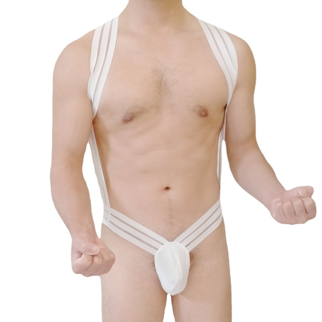 Men's Dance Performance Costume Chest Strap with Adjustable Fit