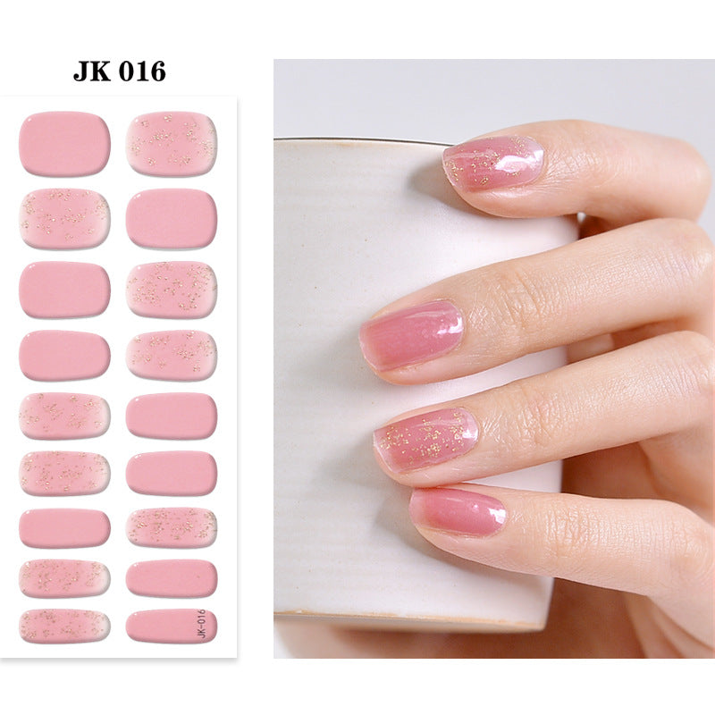 Waterproof Nail Sticker Set - Durable Semi-Baked UV Gel Art for Nails