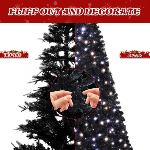 7.5 FT Pre-Lit Artificial Christmas Tree with 400 Lights & Remote Control