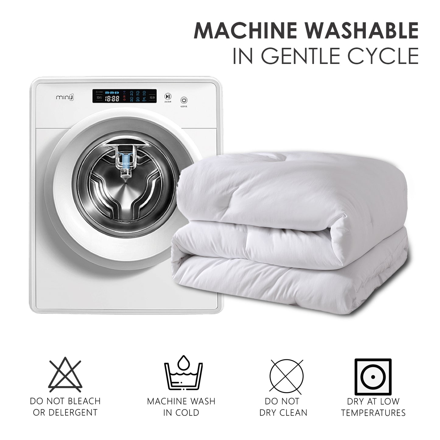 Oversized White Duvet Comforter - Premium Hotel Quality Bedding