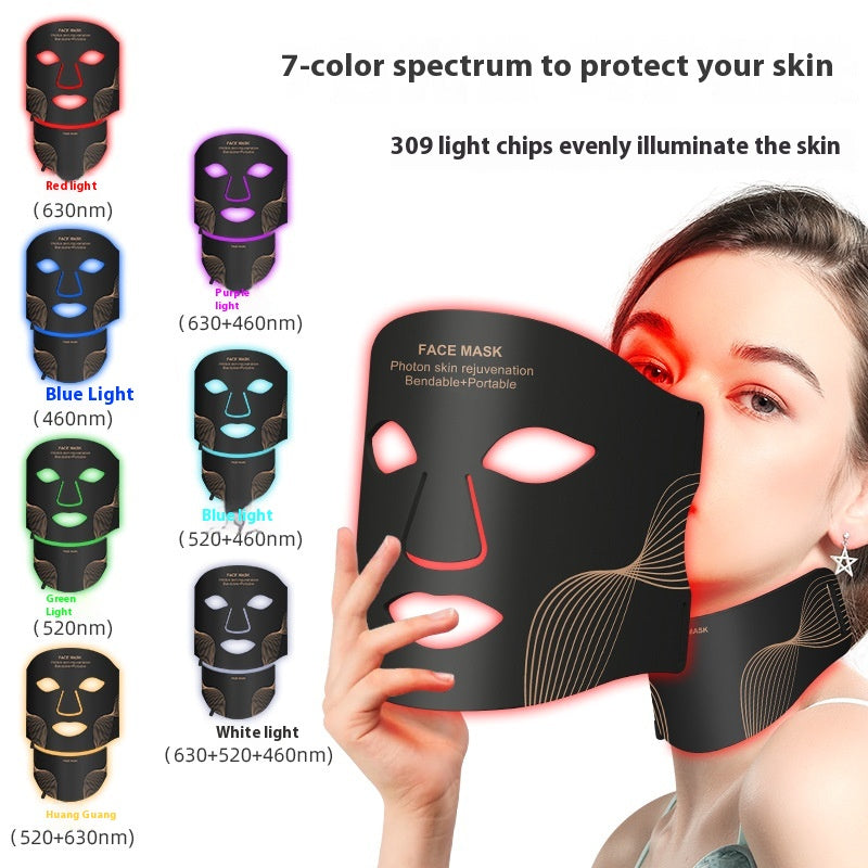 Silicone Beauty Mask with 7 Color Options - Facial Skin Care Tool for Home Use
