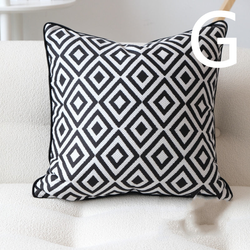 Velvet Minimalist Bedside Cushion Pillow 45x45cm Home Decor