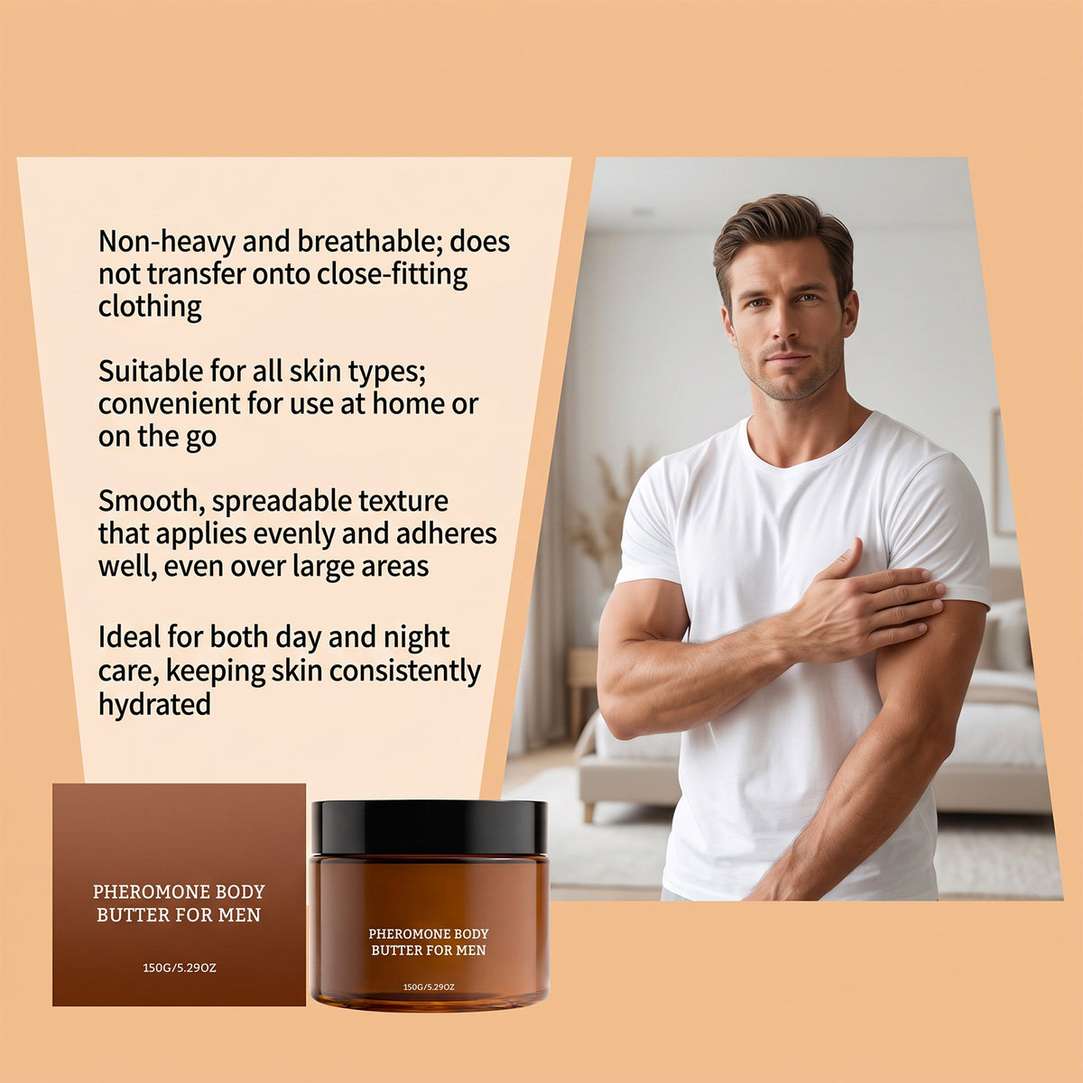Men's Body Lotion Moisturizing Cream 150g