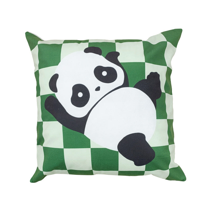 Cute Panda Plush Pillow Cover 45x45cm Throw Cushion for Living Room