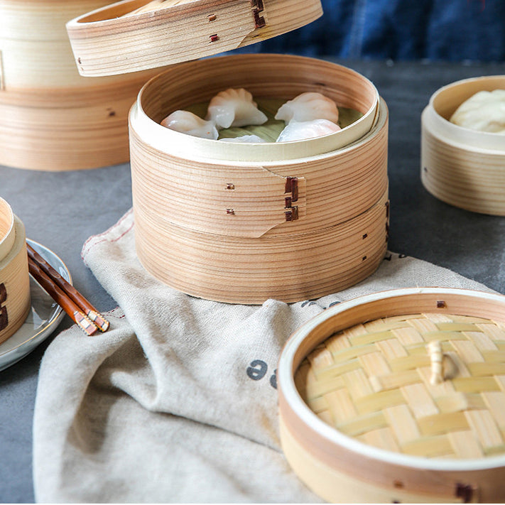 High-Quality Bamboo Steamer 24cm for Cooking & Steaming