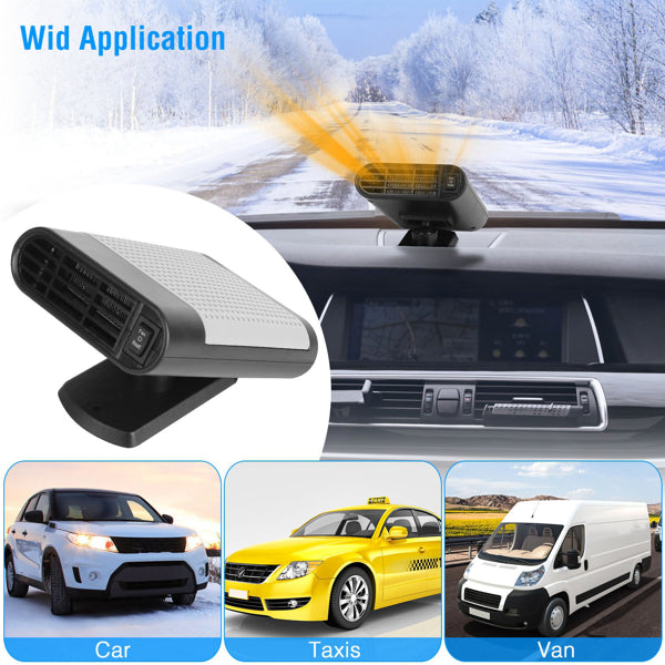 24V Car Truck Heater - 200W Fast Heating, 360° Adjustable Defroster