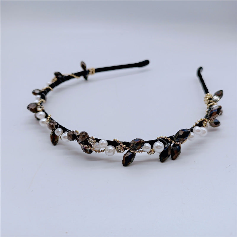 Pearl Rhinestone Hairpin Headband - Multiple Colors