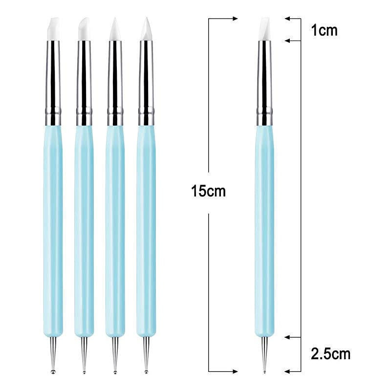 Manicure Nail Drill Pen Set - Double Point Electric Nail Art Tool in Blue