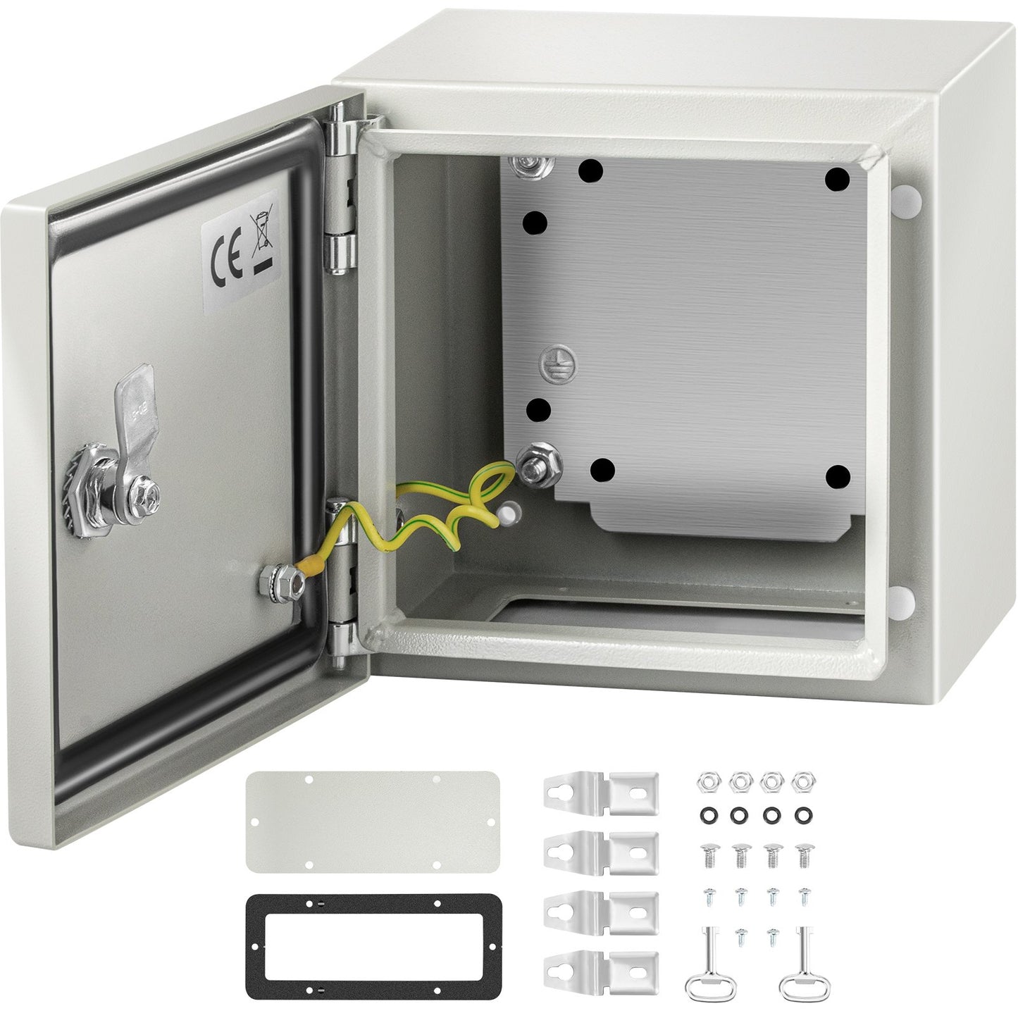 NEMA Steel Electrical Enclosure Box 8x8x6 Inches Waterproof Dustproof Outdoor Indoor