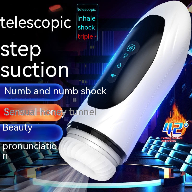 Automatic Retractable Men’s Adult Wellness Toy - Silicone USB Rechargeable