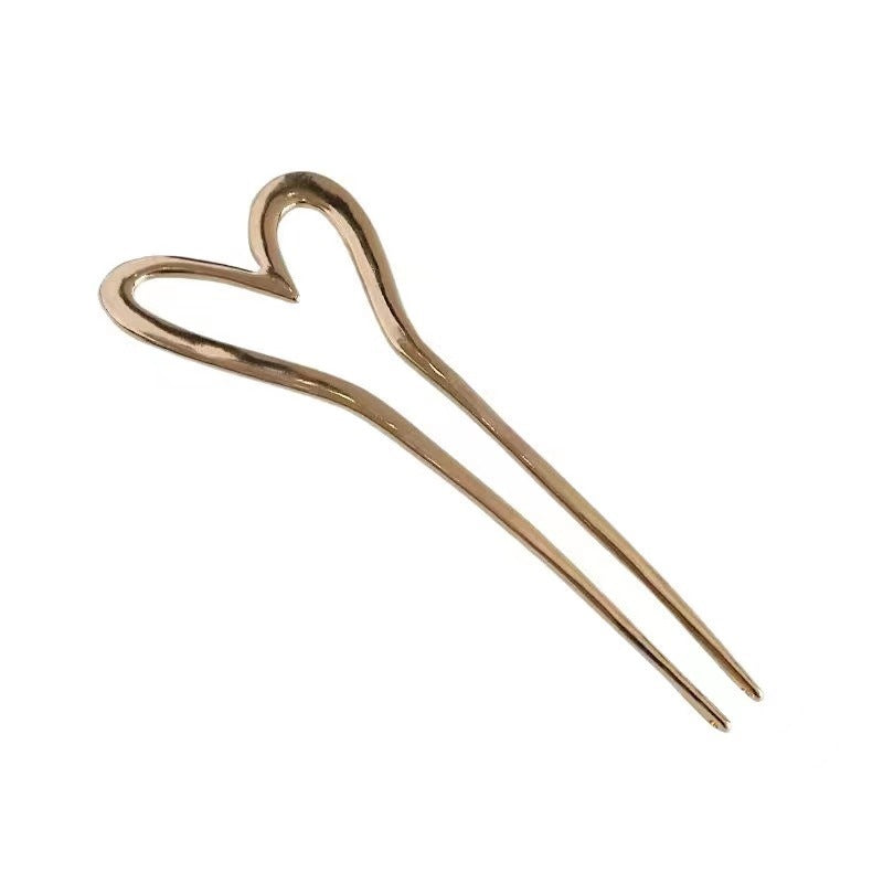 Chinese Style U-Shaped Alloy Hairpin for Updo Hair Styling - Multiple Colors