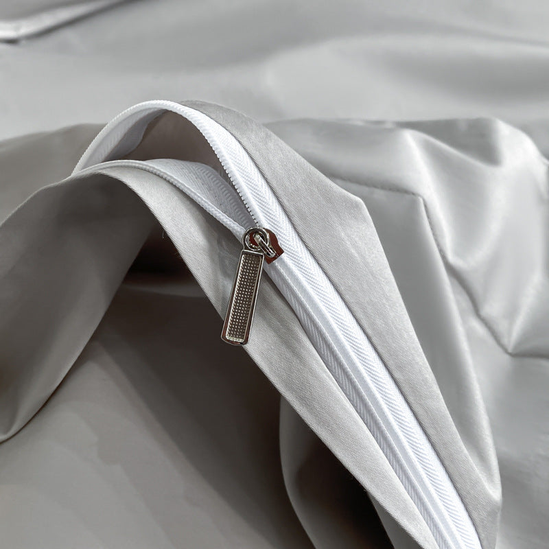 Cotton Four-Piece Mattress Cover Bedding Set with Embroidery