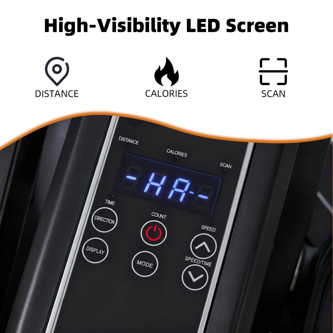 Under-Desk Elliptical Mini Pedal Exerciser with Adjustable Speed and LED Display