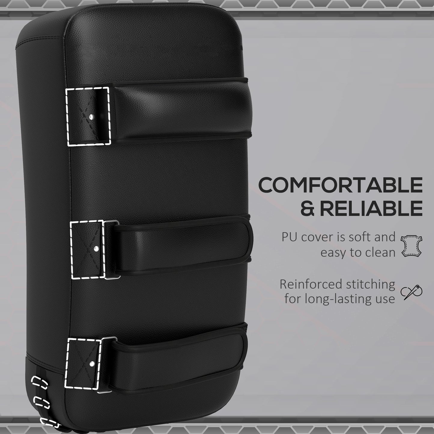 Muay Thai Kick Shield - 16.5 Inch Punching Pad for Martial Arts, Red