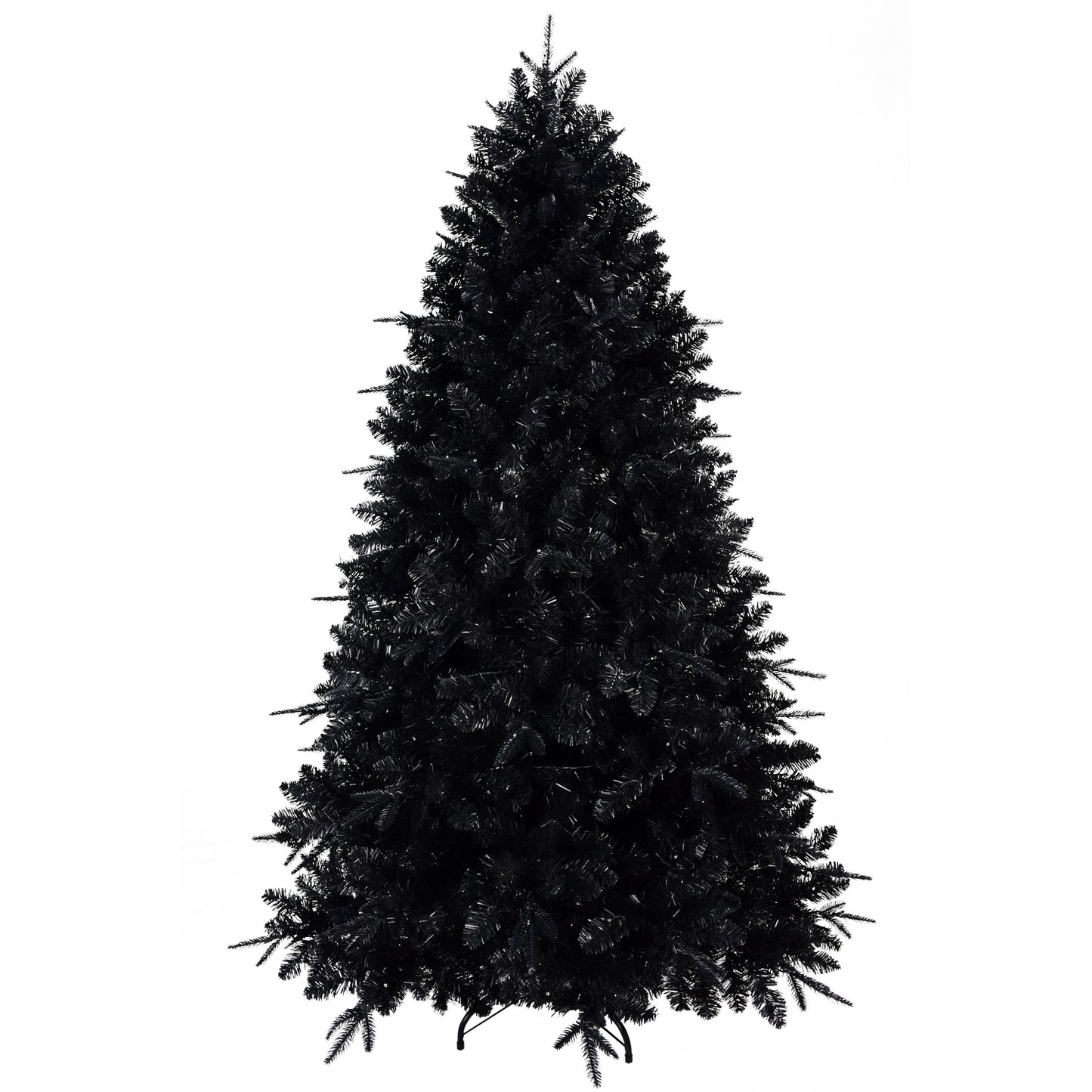 Prelit Black Christmas Tree with White Lights - Multiple Heights