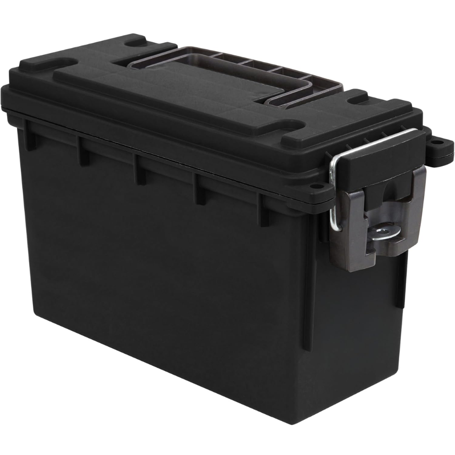 Stackable Lockable Ammo Storage Box - Water Dust Resistant Dry Box for Hunting and Shooting Gear