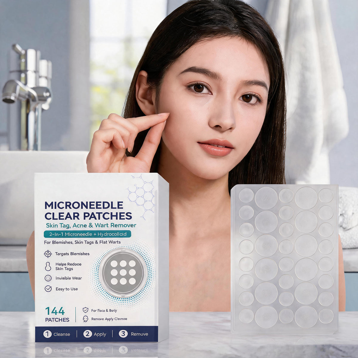 Acne Microneedle Patch - 144 Pieces Per Box