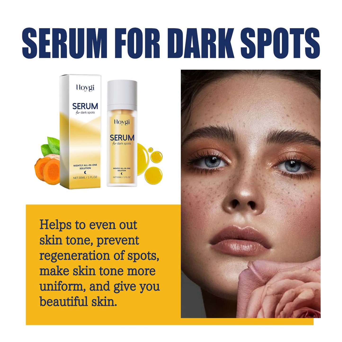 Brightening Face Serum with Hyaluronic Acid & Collagen - 30ml
