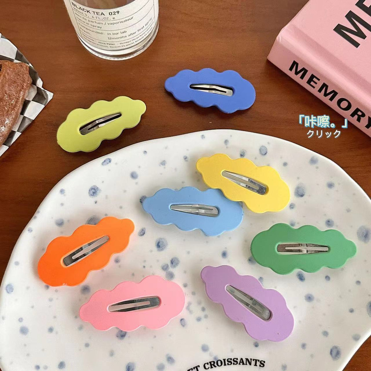 2-Pc Candy Colored Snap Hair Clips for Girls
