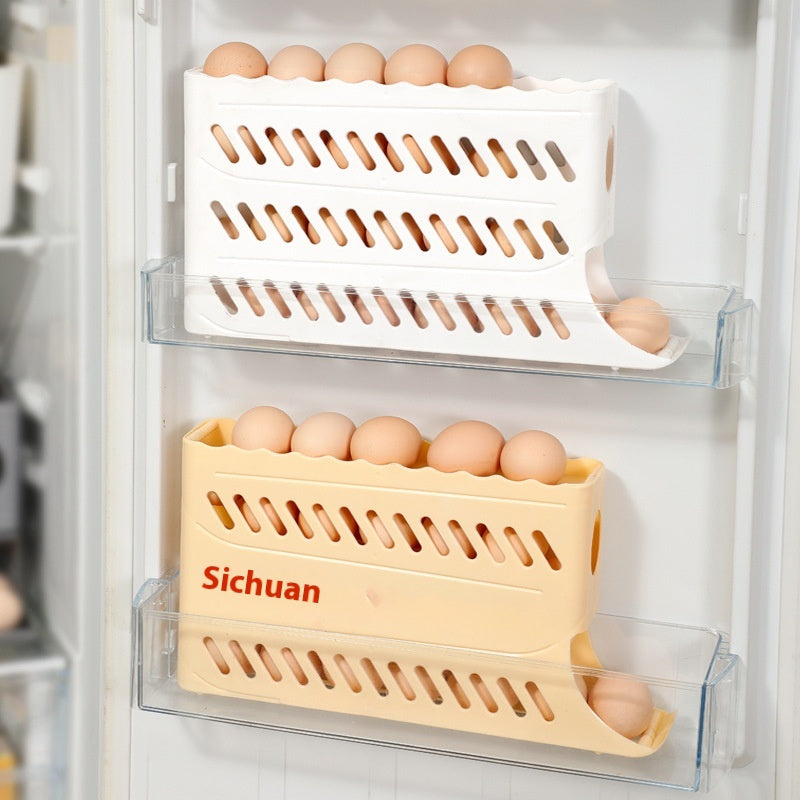 Egg Storage Box for Refrigerator Side Door Food Grade Plastic Organizer