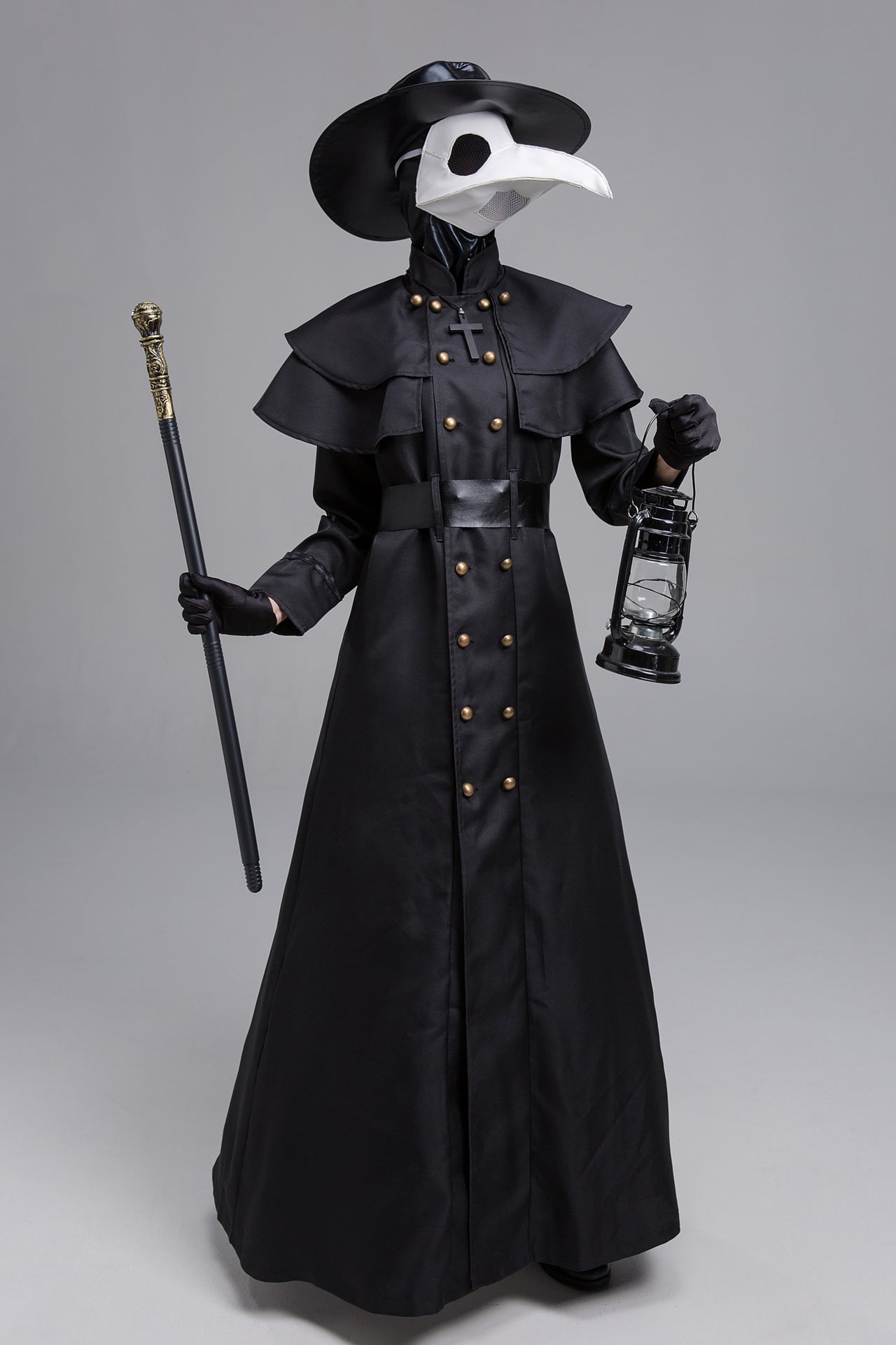 Medieval Plague Doctor Costume with Beak Mask - Multiple Styles