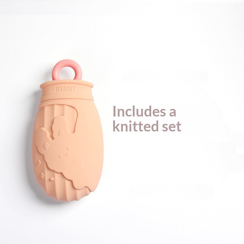 Cute Plush Hand Warmer with Silicone Water Bottle - Home & Office Use