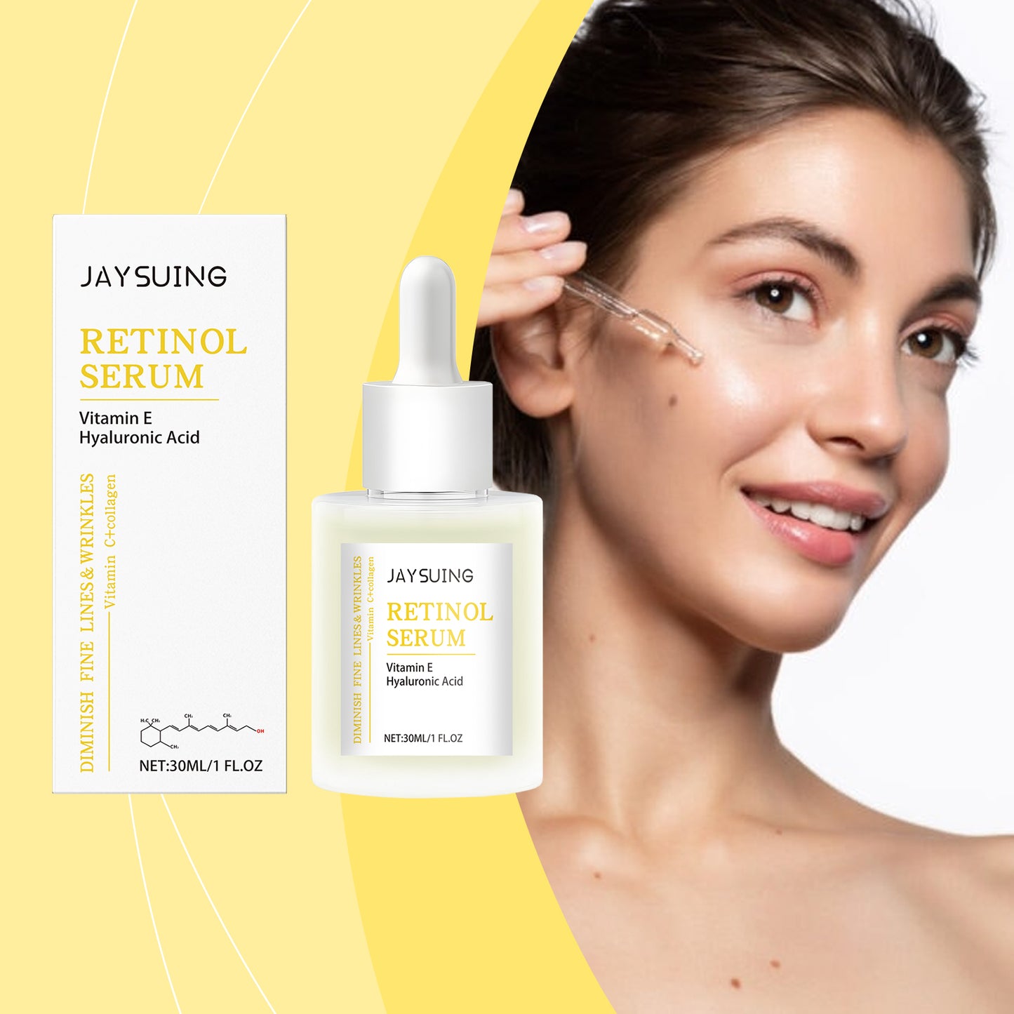 Retinol Firming Eye Serum - Vitamin C & E Anti-Aging Treatment for Fine Lines