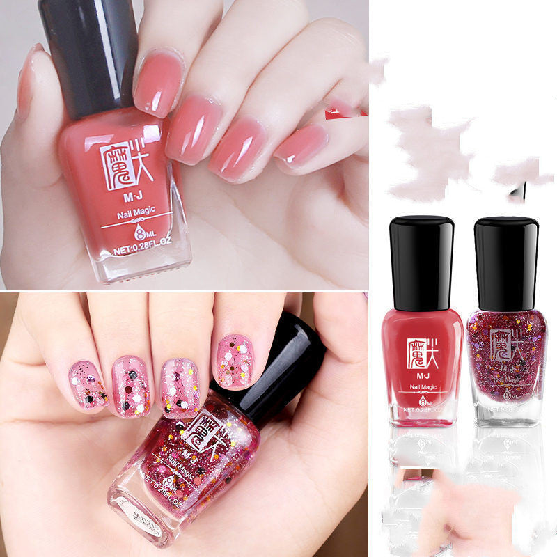 Peelable Nail Polish - Light Pink Peach Heart, Single Bottle