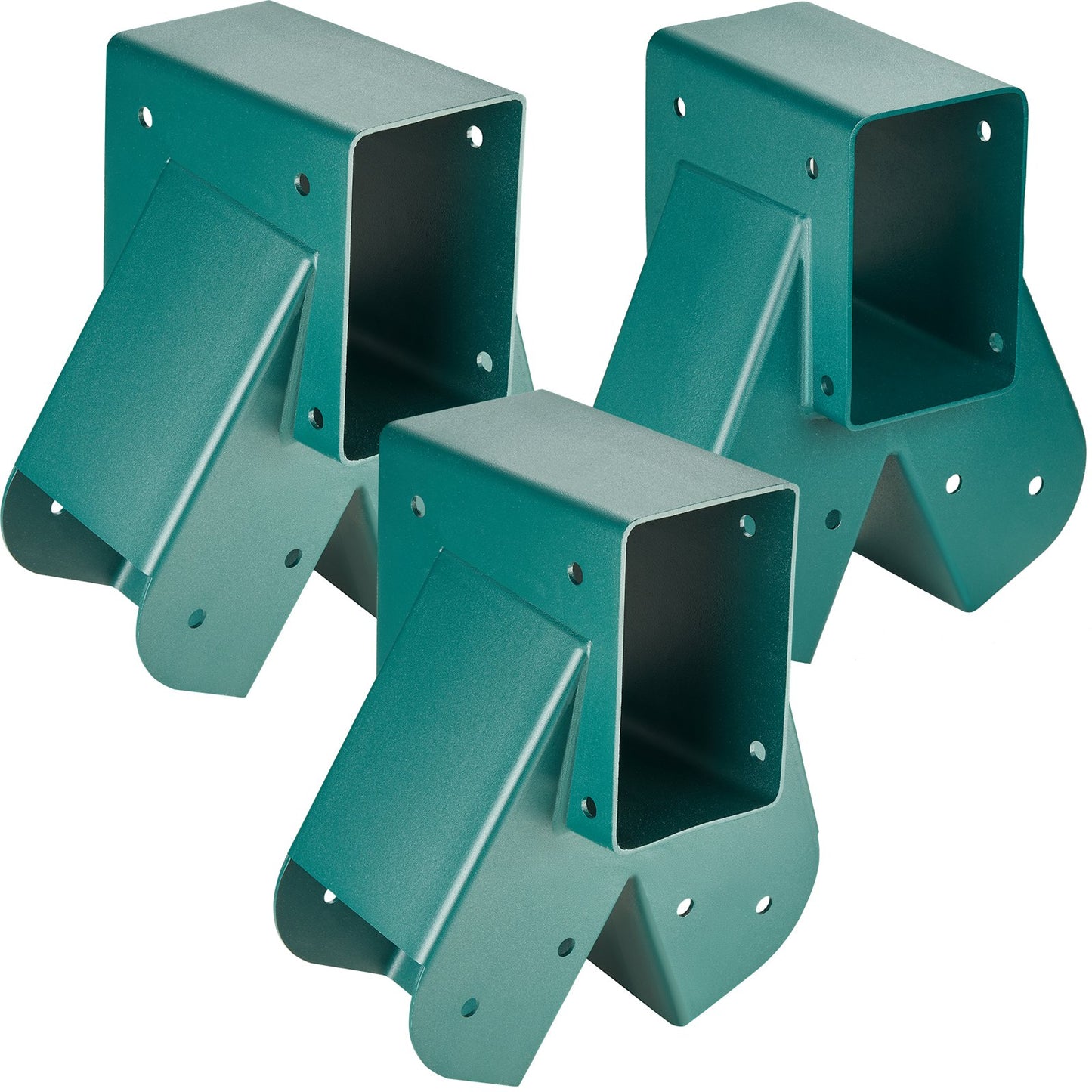 Heavy Duty A-Frame Swing Set Brackets for 4x4 and 4x6 Beams - Green, 3 Pieces