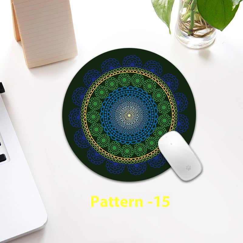 Ethnic Pattern Round Table Mat - Small Thickening Non-Slip Kitchen Accessory