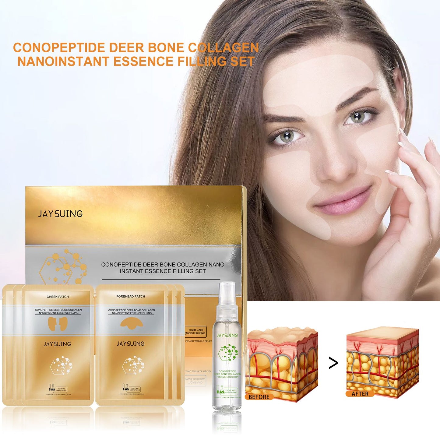 Taro Peptide Deer Collagen Essence Set for Anti-Aging & Firming