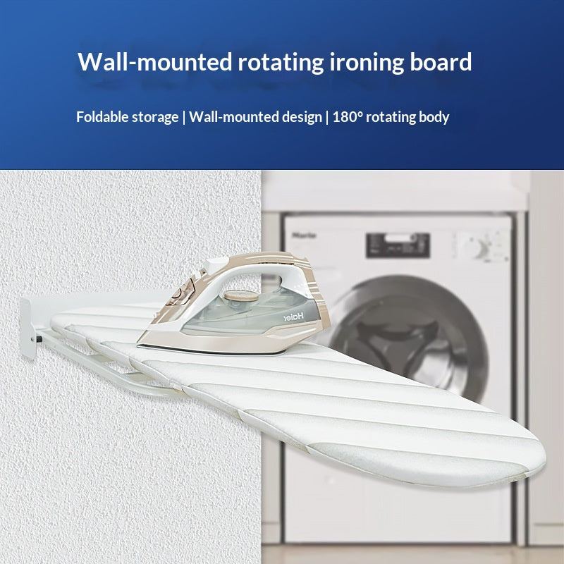 Retractable Wall-Mounted Ironing Board with Swivel Lid - Modern Home Storage